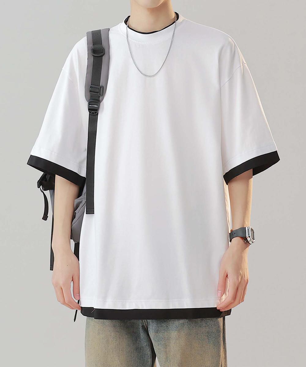 アイモハ aimoha 【aimoha neo】Monochrome Trim T-Shirt （ホワイト） ホワイト