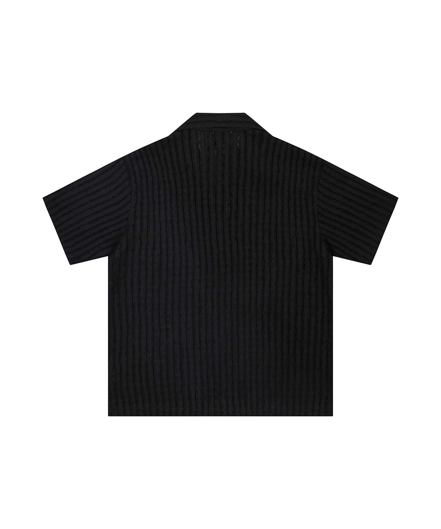アイモハ aimoha 【aimoha neo】Pinstripe Pocket Shirt （ブラック） ブラック