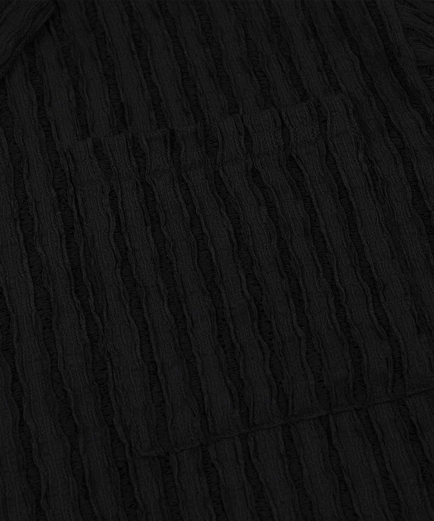 アイモハ aimoha 【aimoha neo】Pinstripe Pocket Shirt （ブラック） ブラック
