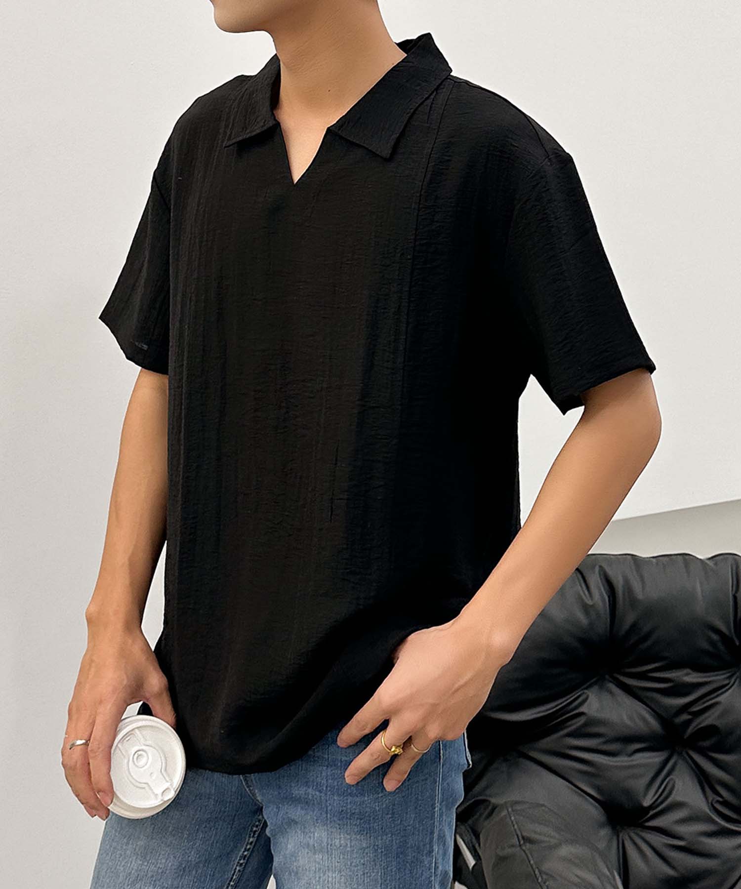 アイモハ aimoha 【aimoha neo】Urban Polo Shirt （ブラック） ブラック