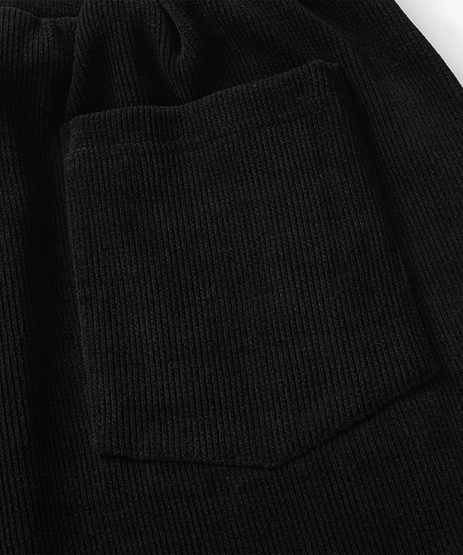 アイモハ aimoha aimoha MEN/裾ファスナー付き コーデュロイライクパンツ/Corduroy-style pants with zippered cuffs （ブラック） ブラック