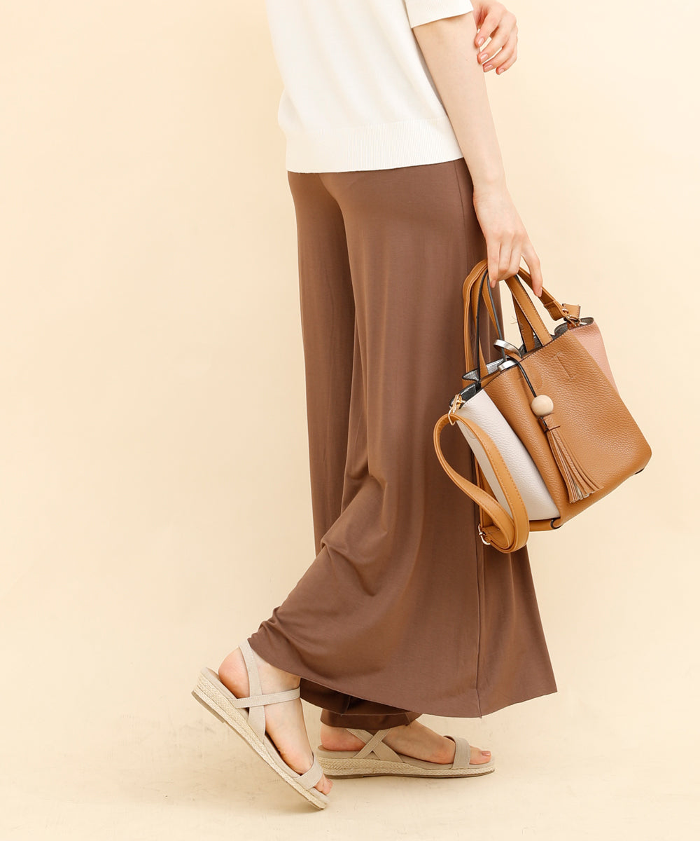 Aimoha High Waist Stretch Cotton Flare Pants Pants Gaucho Pants Flare Flare Pants Wide Wide Pants Stretch Relax Pants Relax