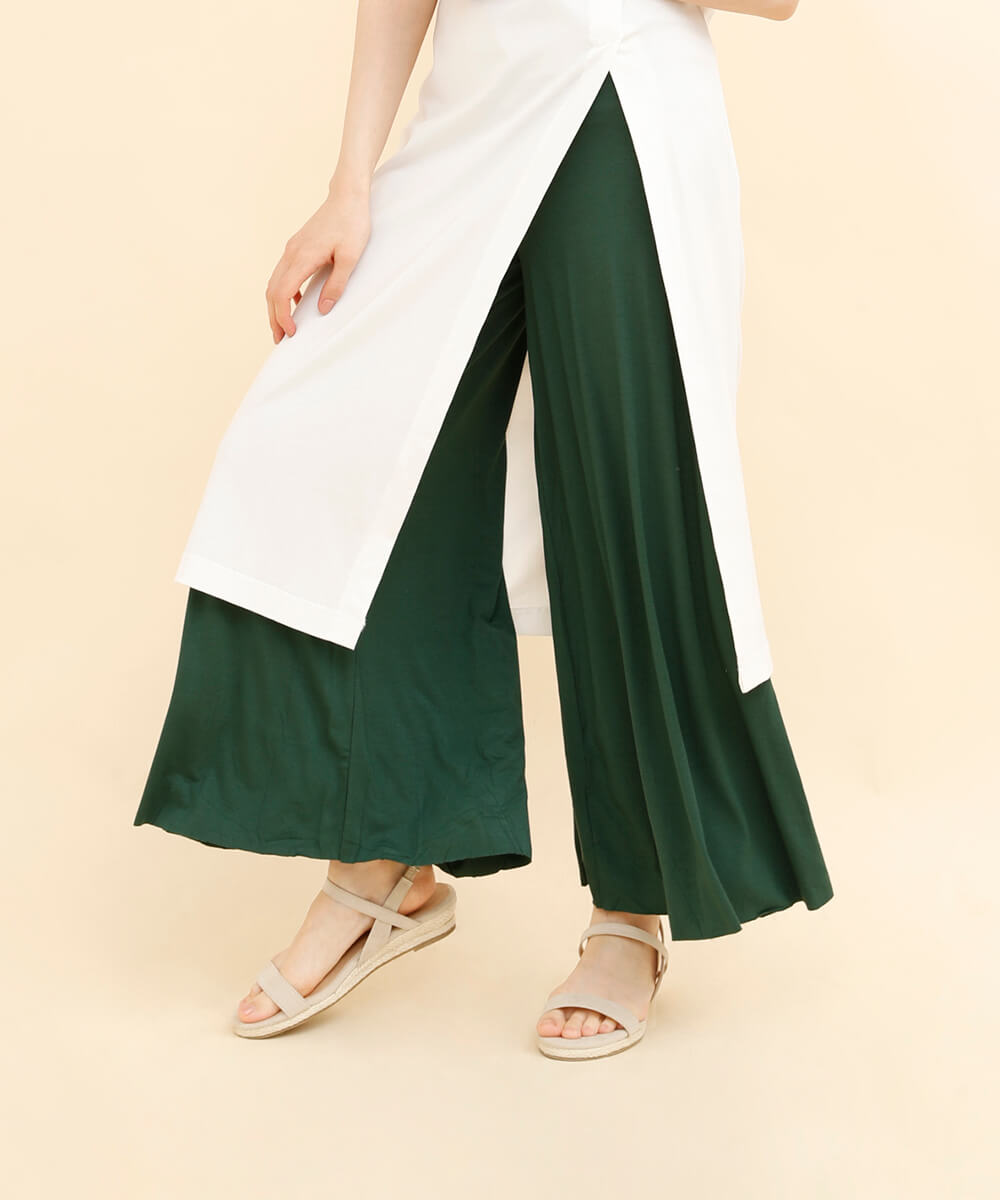 Aimoha High Waist Stretch Cotton Flare Pants Pants Gaucho Pants Flare Flare Pants Wide Wide Pants Stretch Relax Pants Relax
