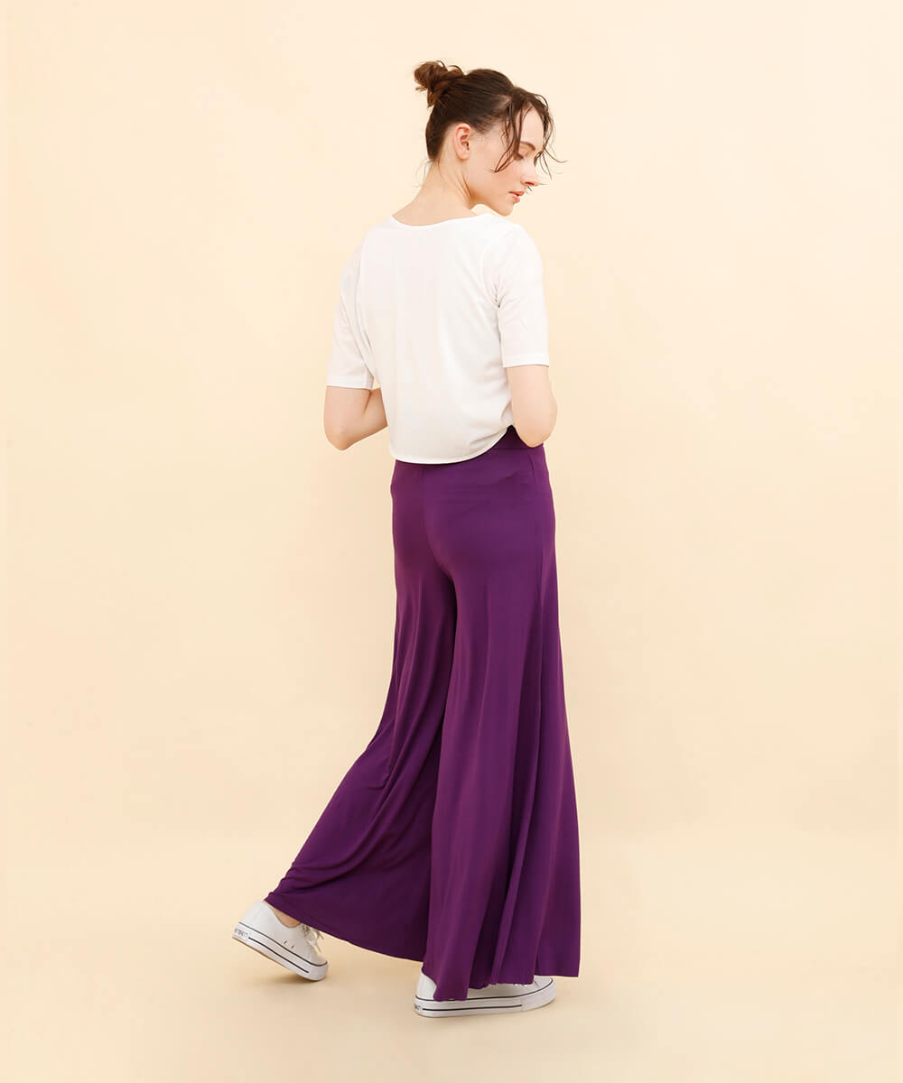 Aimoha High Waist Stretch Cotton Flare Pants Pants Gaucho Pants Flare Flare Pants Wide Wide Pants Stretch Relax Pants Relax
