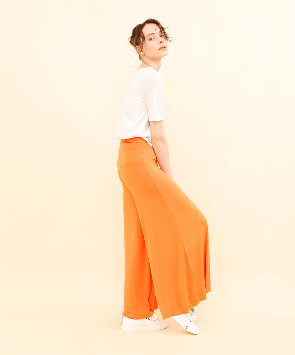 Aimoha High Waist Stretch Cotton Flare Pants Pants Gaucho Pants Flare Flare Pants Wide Wide Pants Stretch Relax Pants Relax