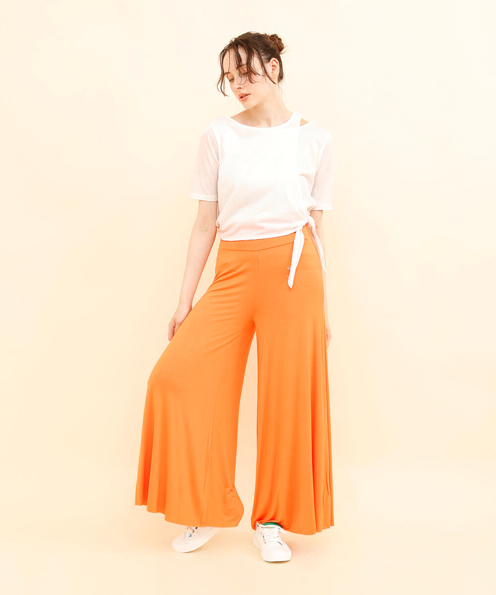 Aimoha High Waist Stretch Cotton Flare Pants Pants Gaucho Pants Flare Flare Pants Wide Wide Pants Stretch Relax Pants Relax