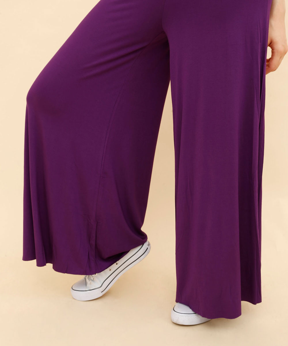 Aimoha High Waist Stretch Cotton Flare Pants Pants Gaucho Pants Flare Flare Pants Wide Wide Pants Stretch Relax Pants Relax