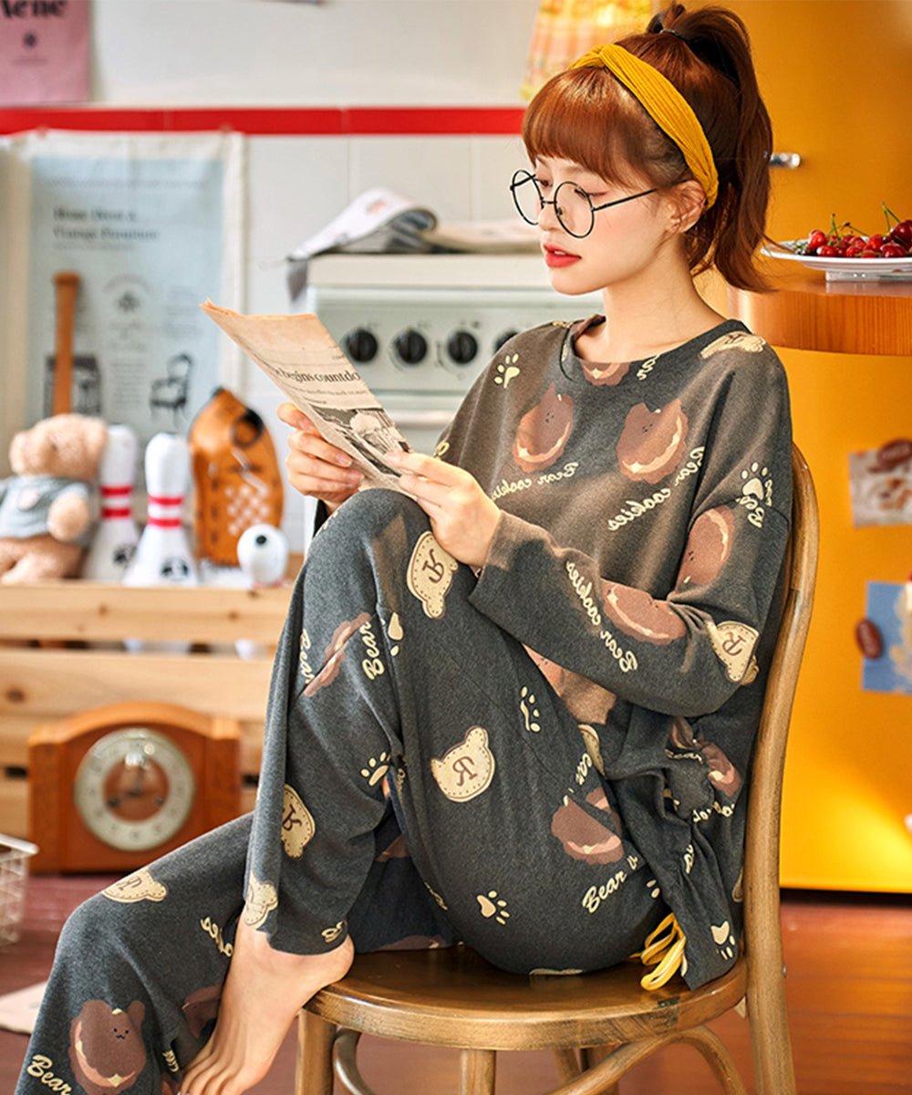 アイモハ aimoha 【秋冬新作】セットアップ ルームウェア designs by korea （グレー(メンズ)） グレー(メンズ)
