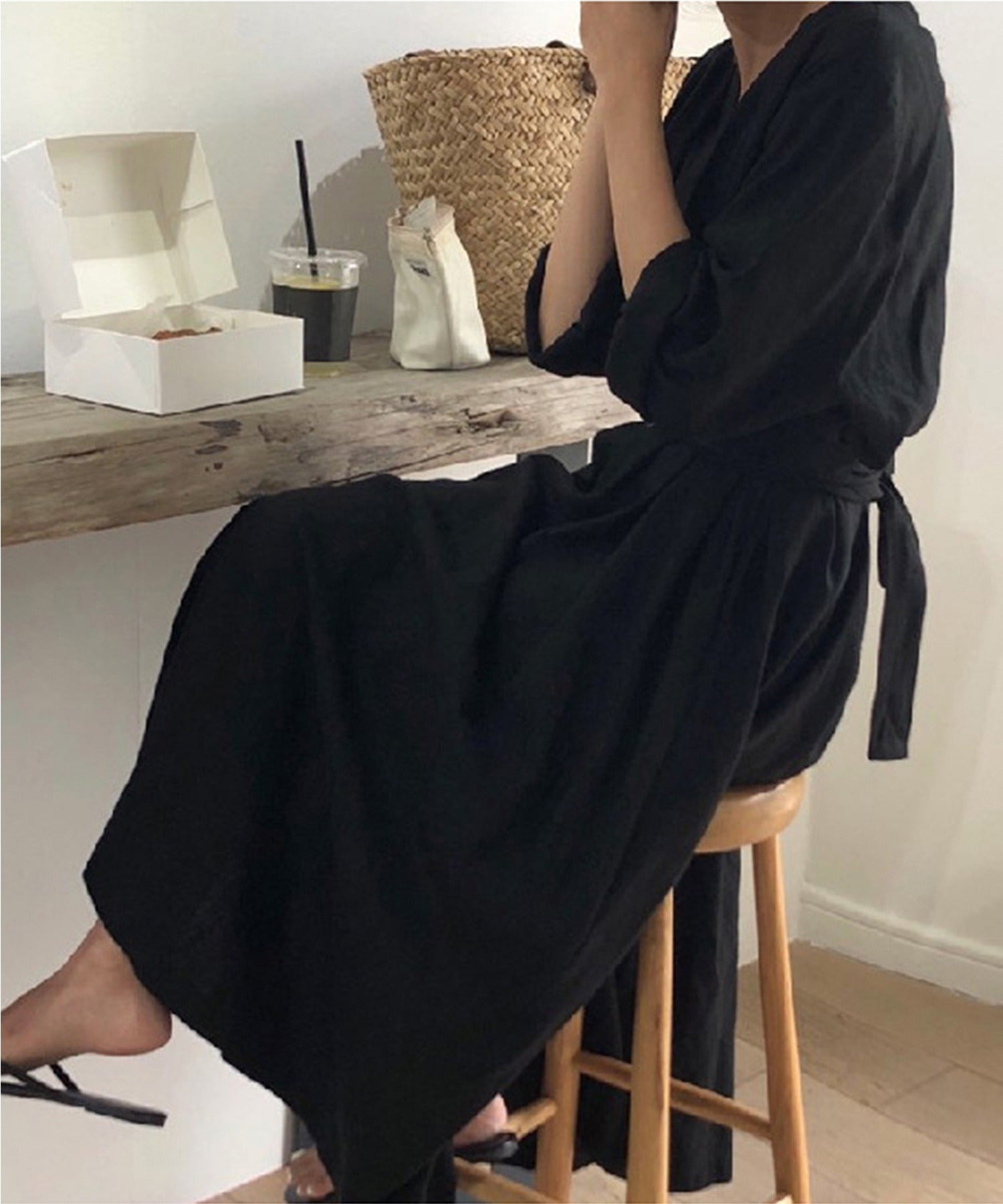 Aimoha Easy-to-wear Cotton-Linen Long Dress