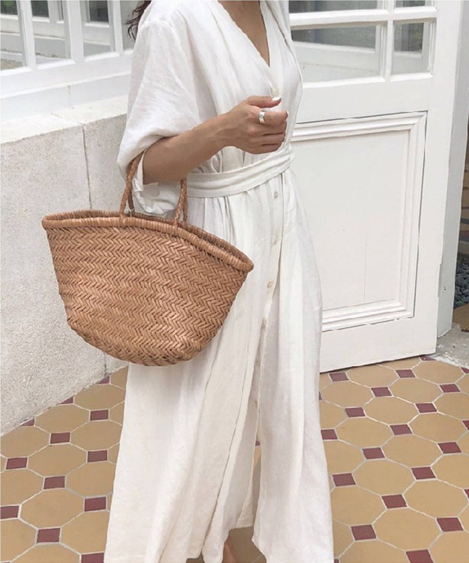 Aimoha Easy-to-wear Cotton-Linen Long Dress