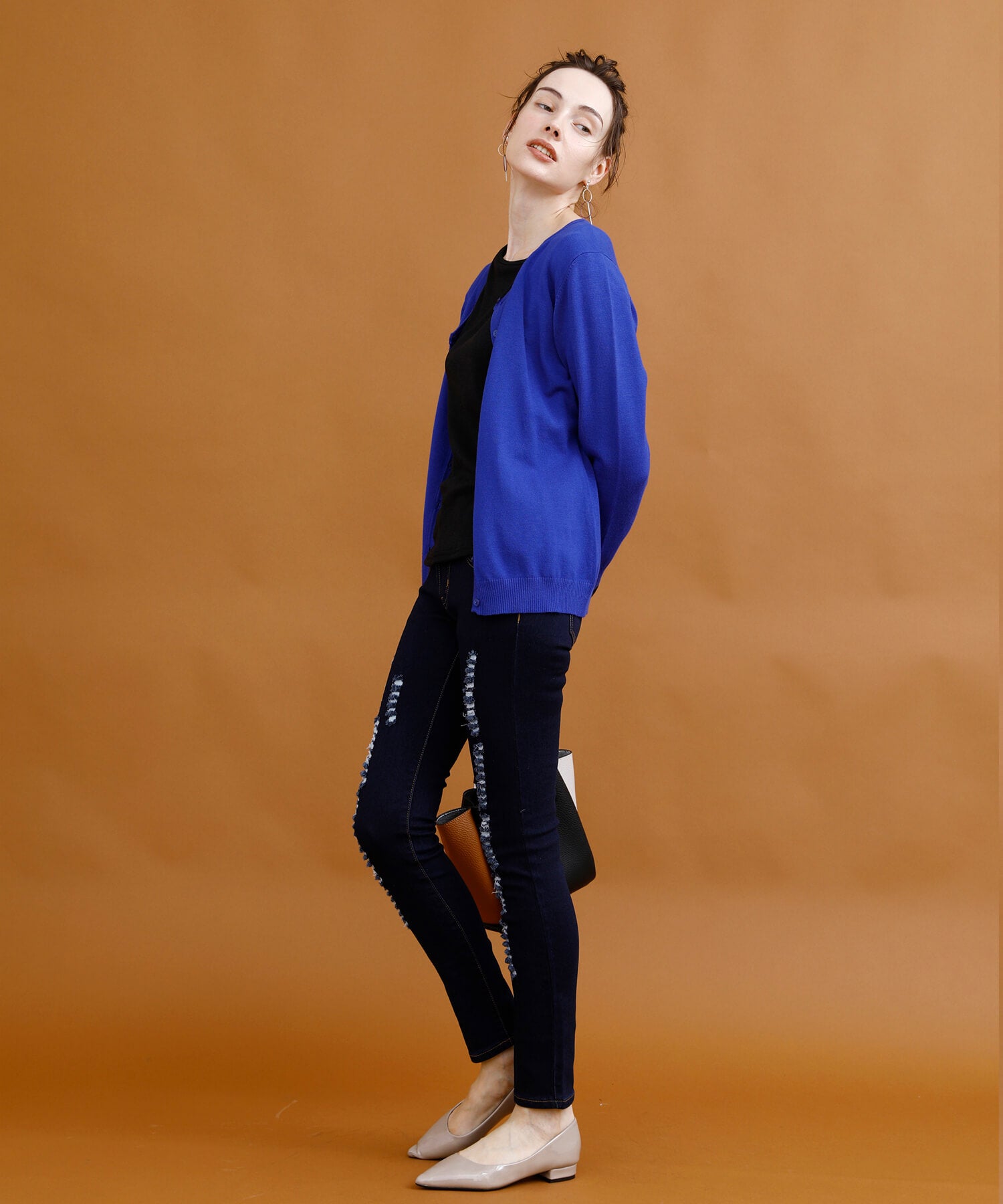 アイモハ aimoha クラッシュストレッチデニム （INDIGO） INDIGO