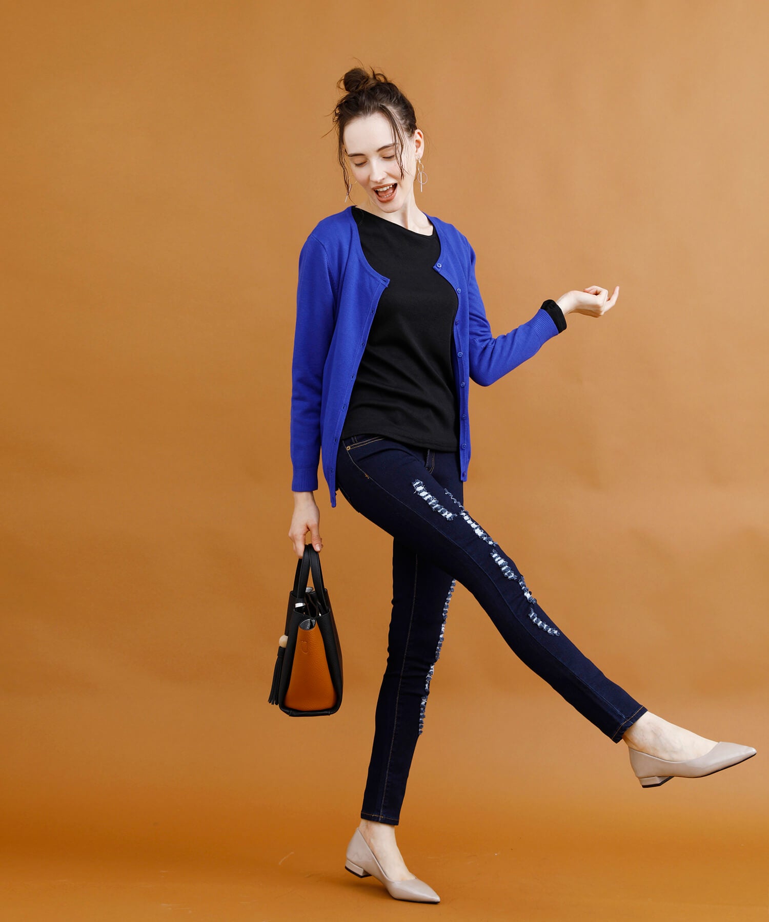 アイモハ aimoha クラッシュストレッチデニム （INDIGO） INDIGO