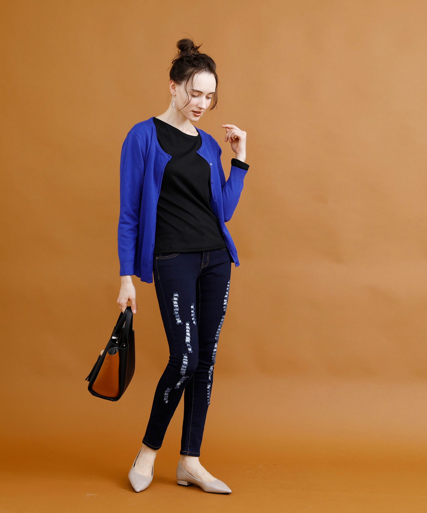 アイモハ aimoha クラッシュストレッチデニム （INDIGO） INDIGO