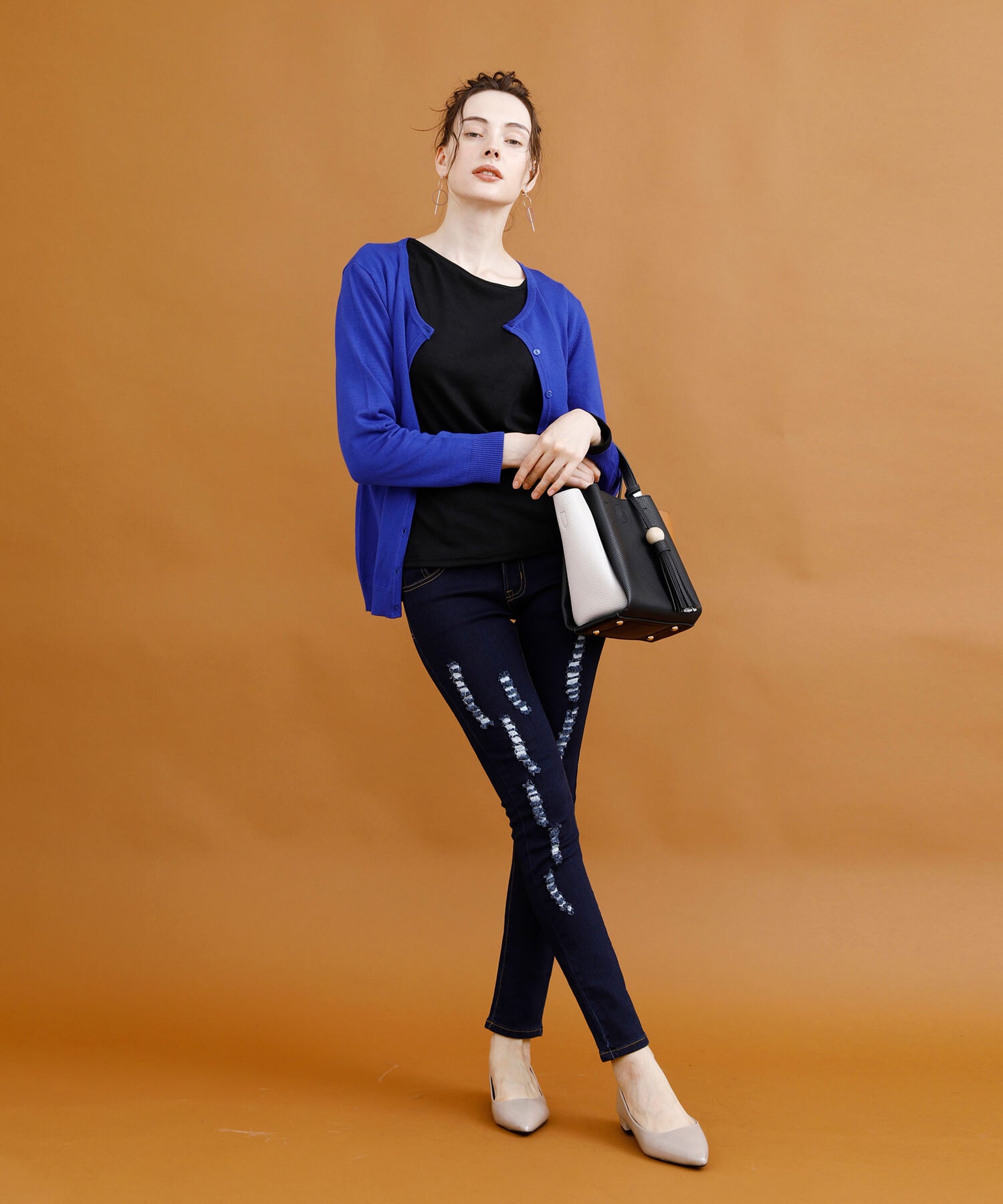 アイモハ aimoha クラッシュストレッチデニム （INDIGO） INDIGO