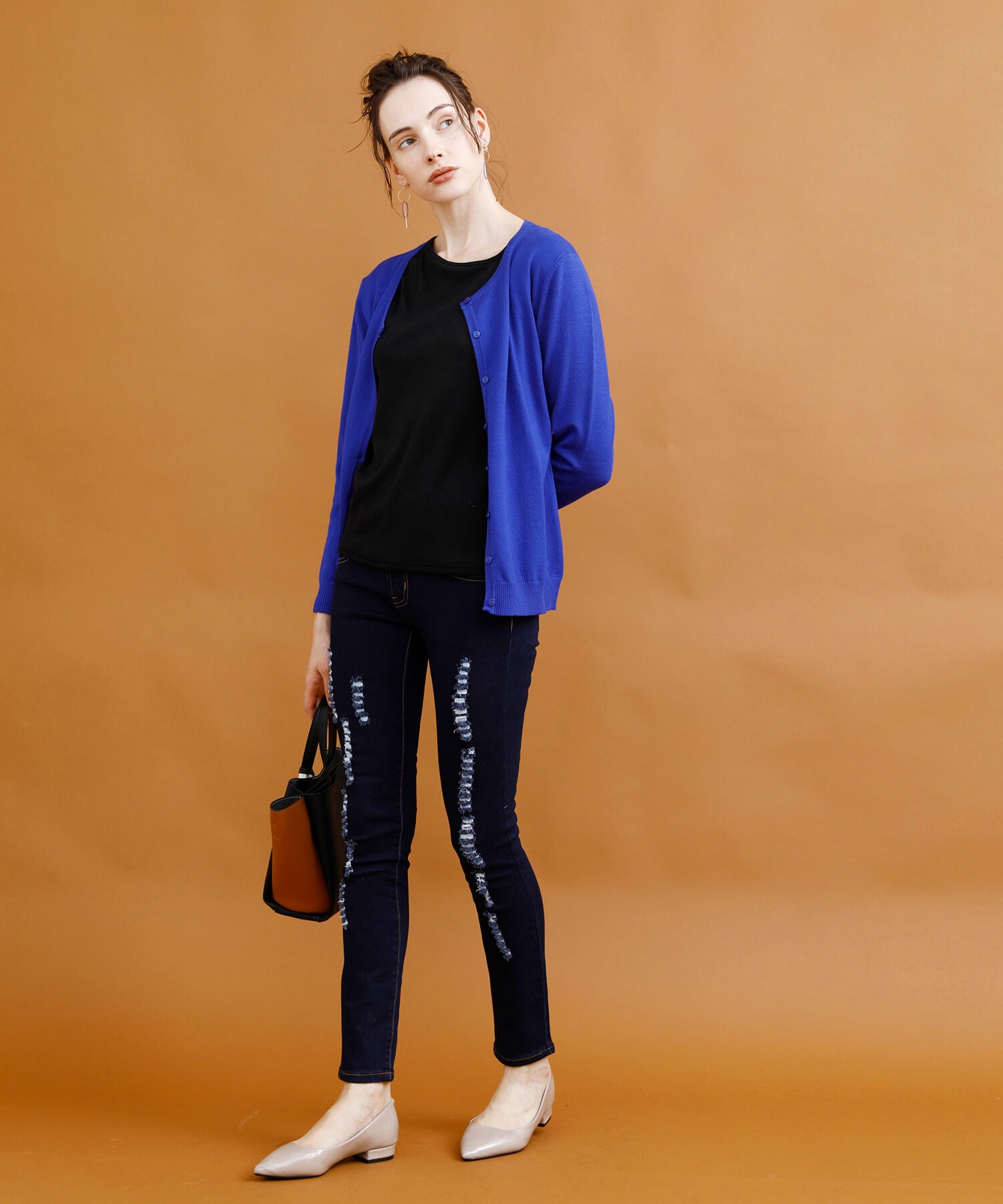 アイモハ aimoha クラッシュストレッチデニム （INDIGO） INDIGO