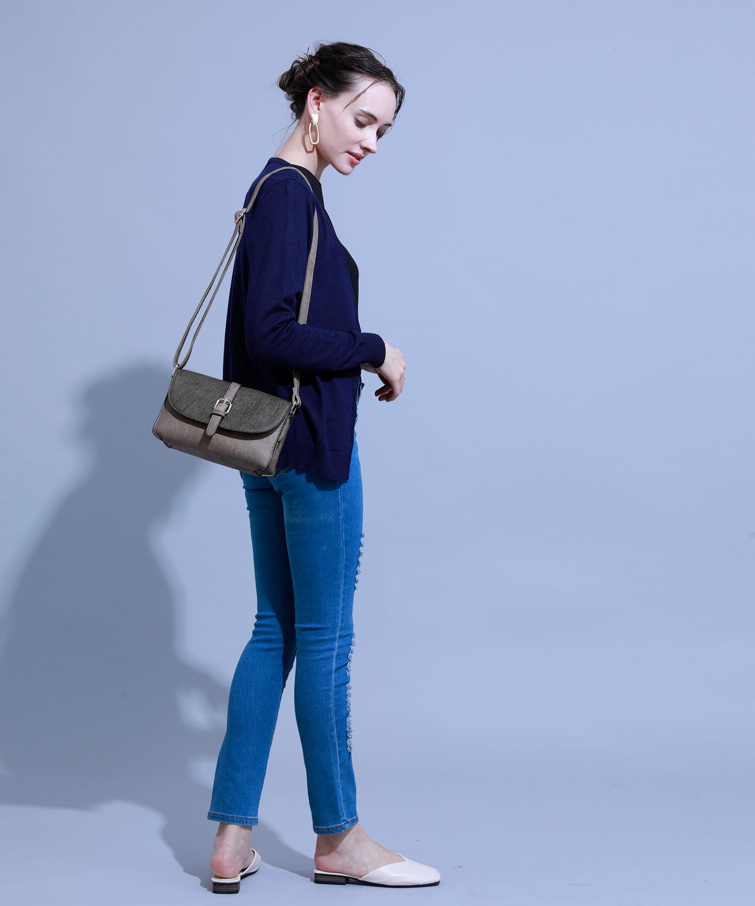 アイモハ aimoha クラッシュストレッチデニム （INDIGO） INDIGO