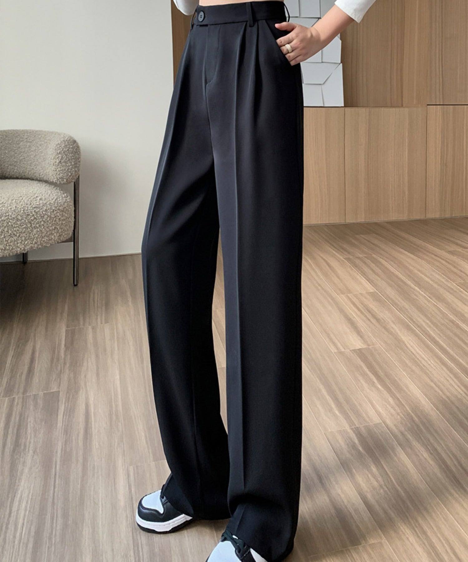 アイモハ aimoha ハイウエストタックワイドパンツ