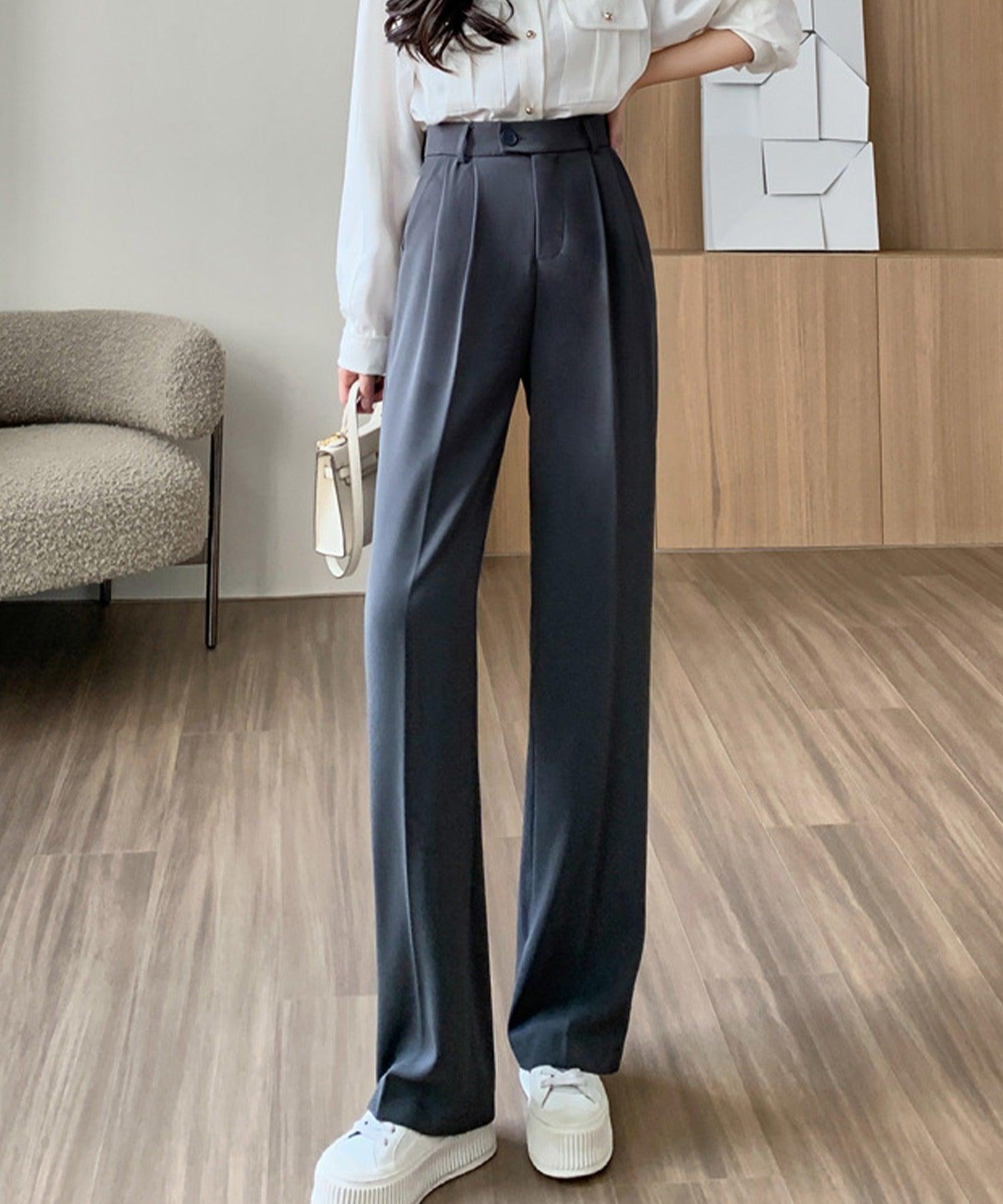 アイモハ aimoha ハイウエストタックワイドパンツ