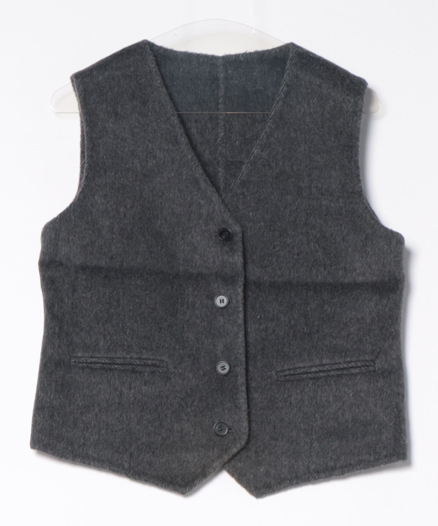 Aimoha aimoha -select-/ Wool Long Coat + Vest 2-Piece Set