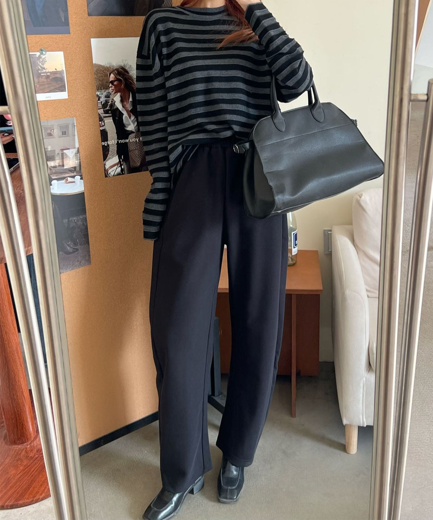 アイモハ aimoha イージースウェットワイドパンツ （ブラック） ブラック