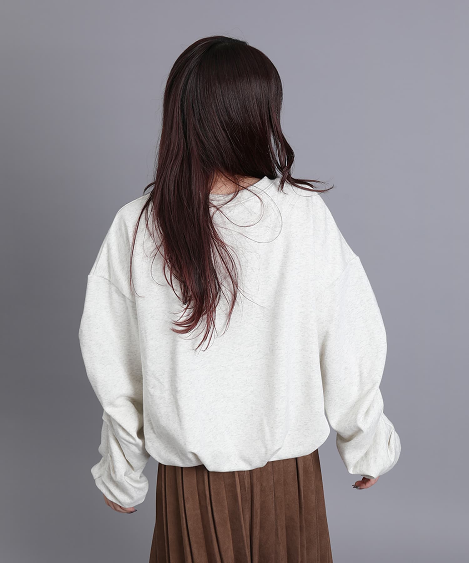 アイモハ aimoha aimoha/裏毛袖タックバルーンプルオーバー （アイボリー） アイボリー