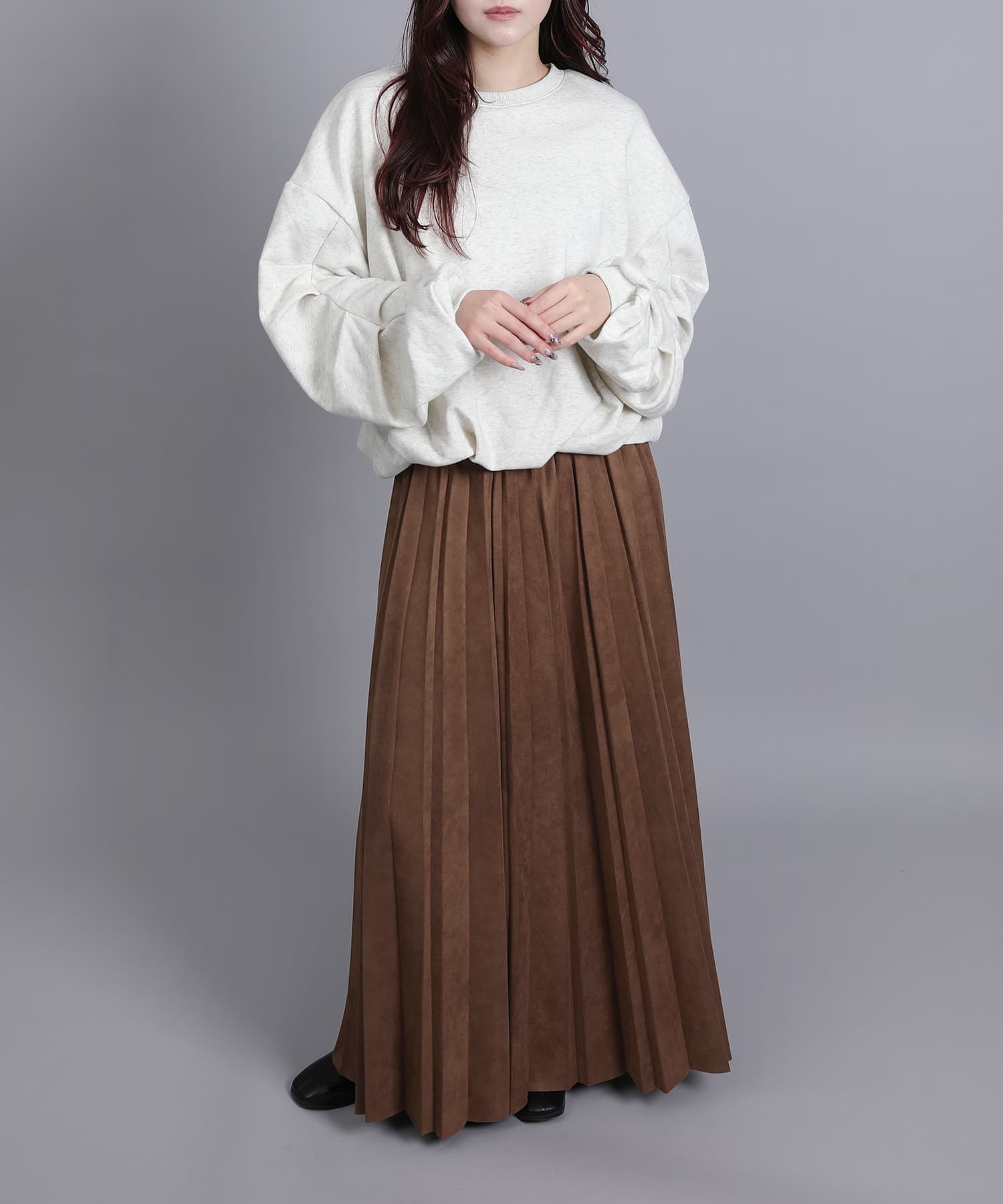 アイモハ aimoha aimoha/裏毛袖タックバルーンプルオーバー （アイボリー） アイボリー