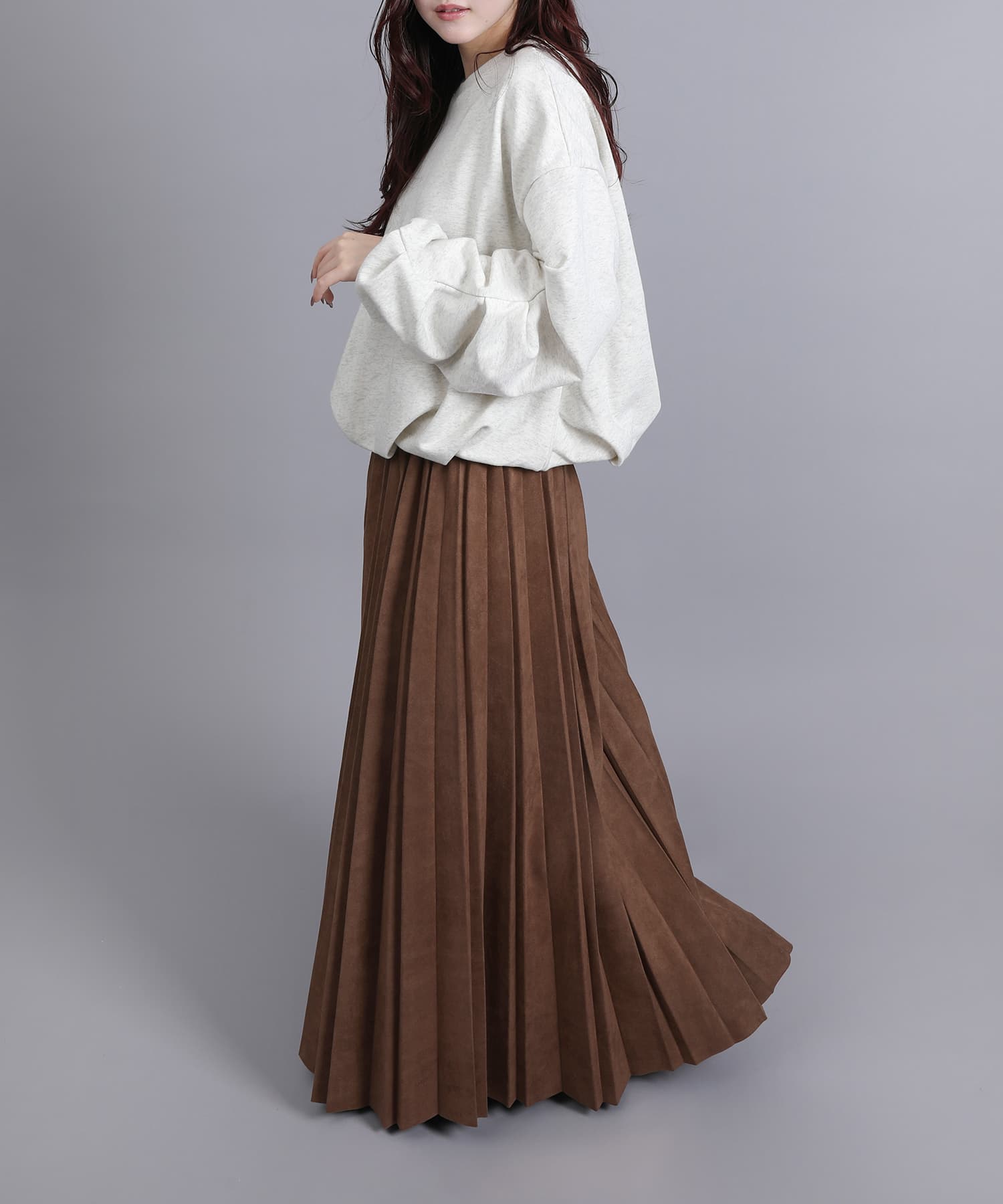 アイモハ aimoha aimoha/裏毛袖タックバルーンプルオーバー （アイボリー） アイボリー