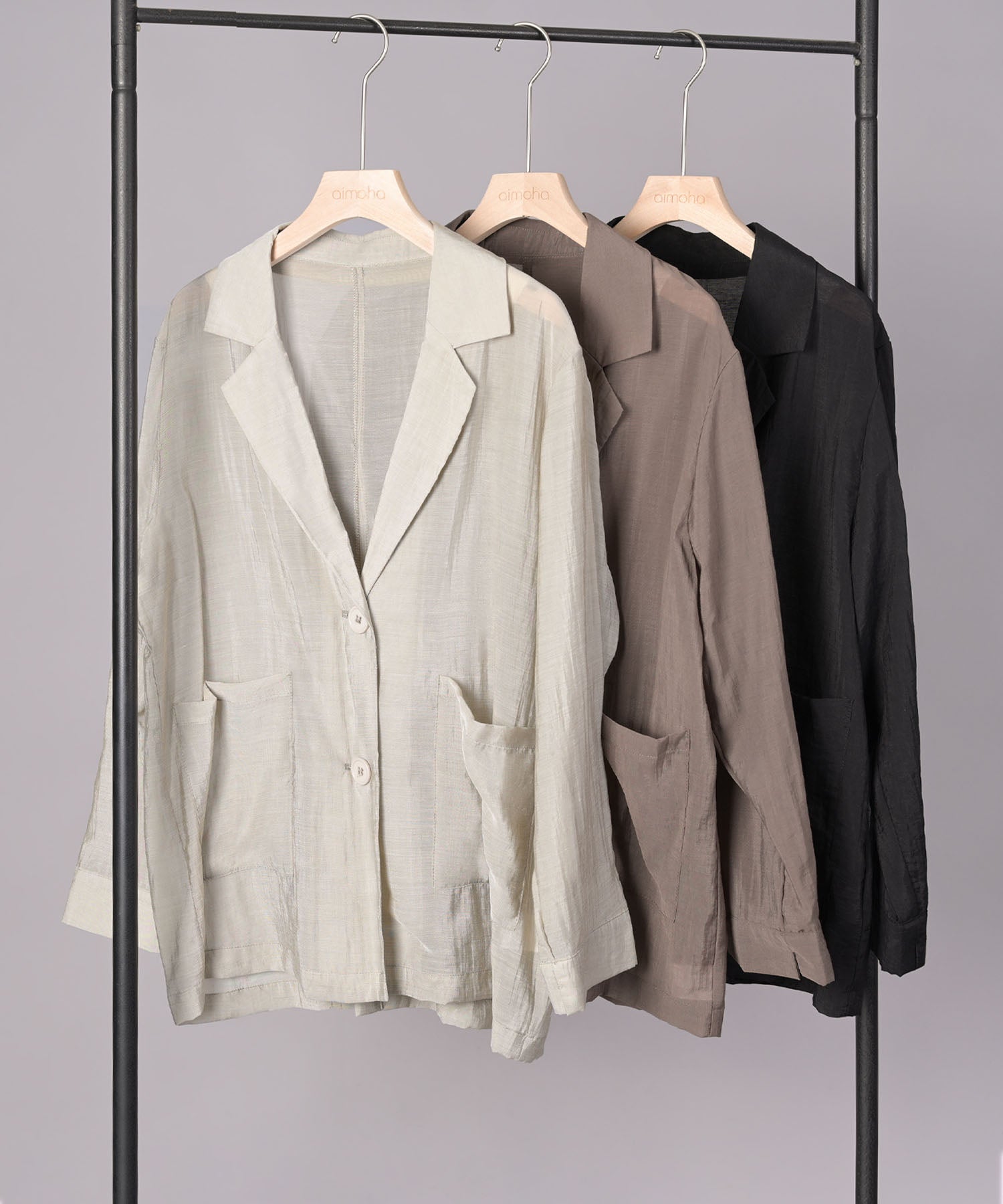 アイモハ aimoha aimoha/シアーテーラードジャケット （ベージュ） ベージュ