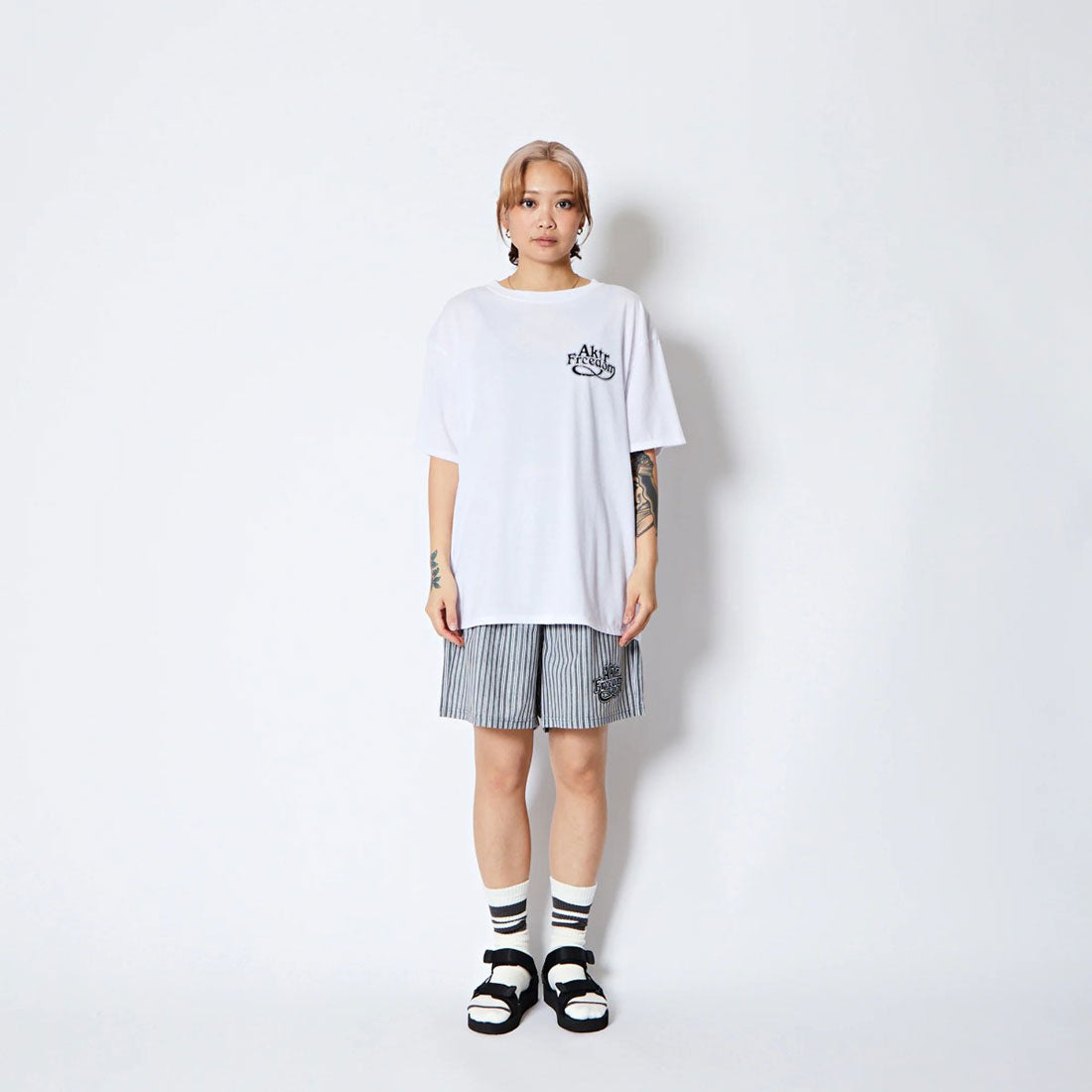 アクター AKTR フリーダム グラフィック ルーズフィット T/C ティー（FREEDOM GRAPHIC LOOSE FIT T/C TEE） （WH） WH