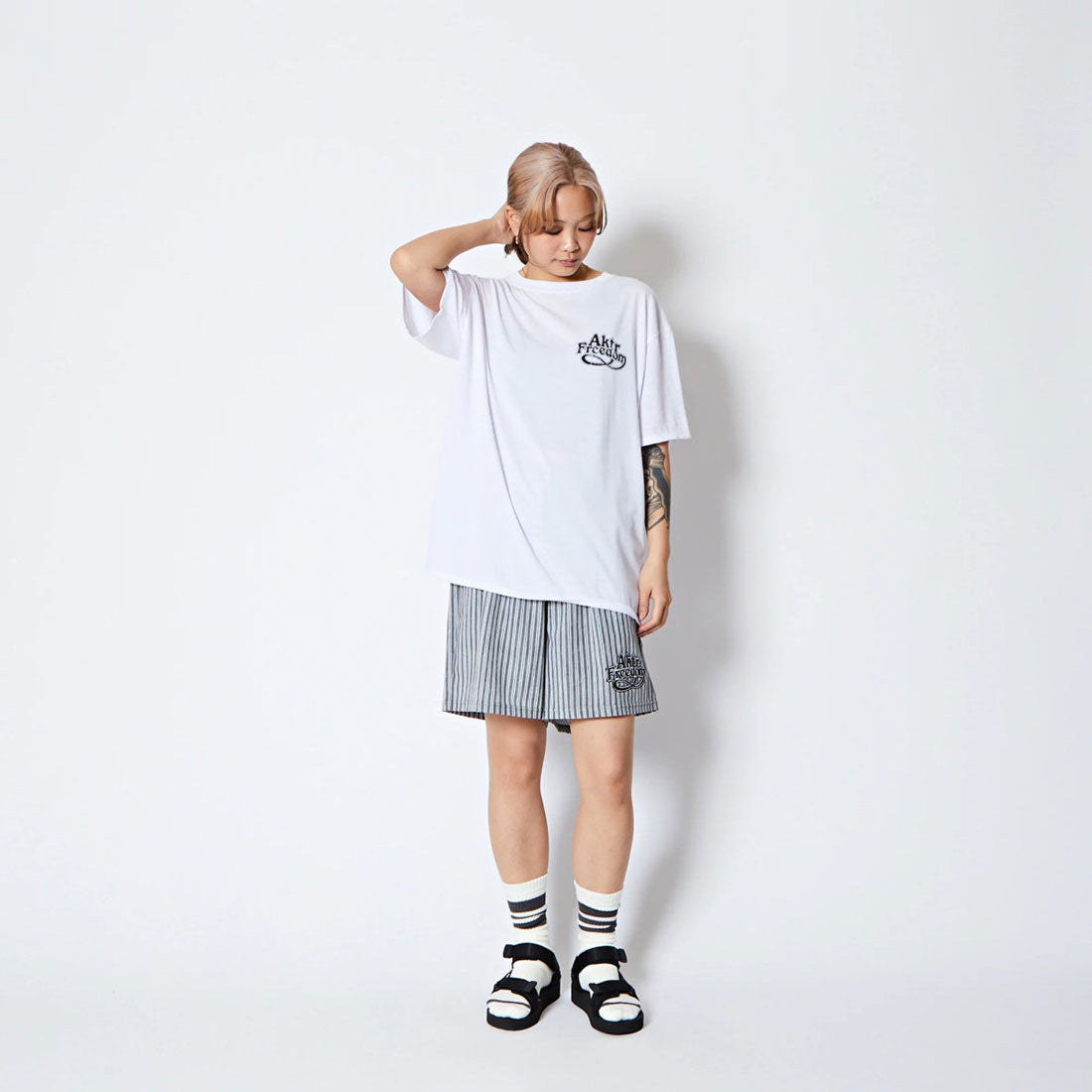 アクター AKTR フリーダム グラフィック ルーズフィット T/C ティー（FREEDOM GRAPHIC LOOSE FIT T/C TEE） （WH） WH