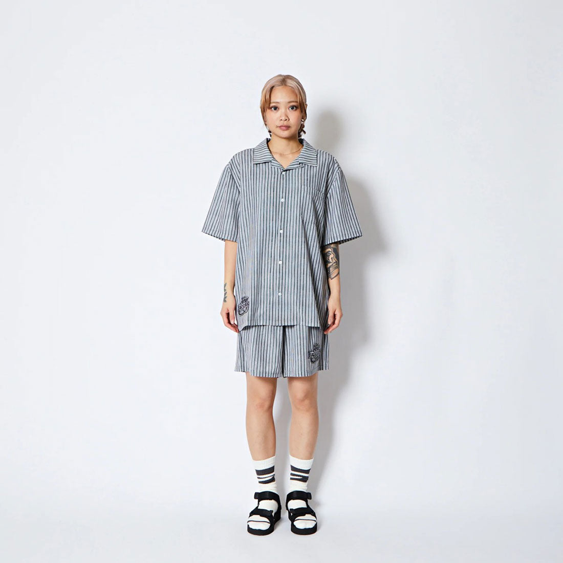 アクター AKTR フリーダム ストライプ シャツ（FREEDOM STRIPE SHIRTS） （GY） GY