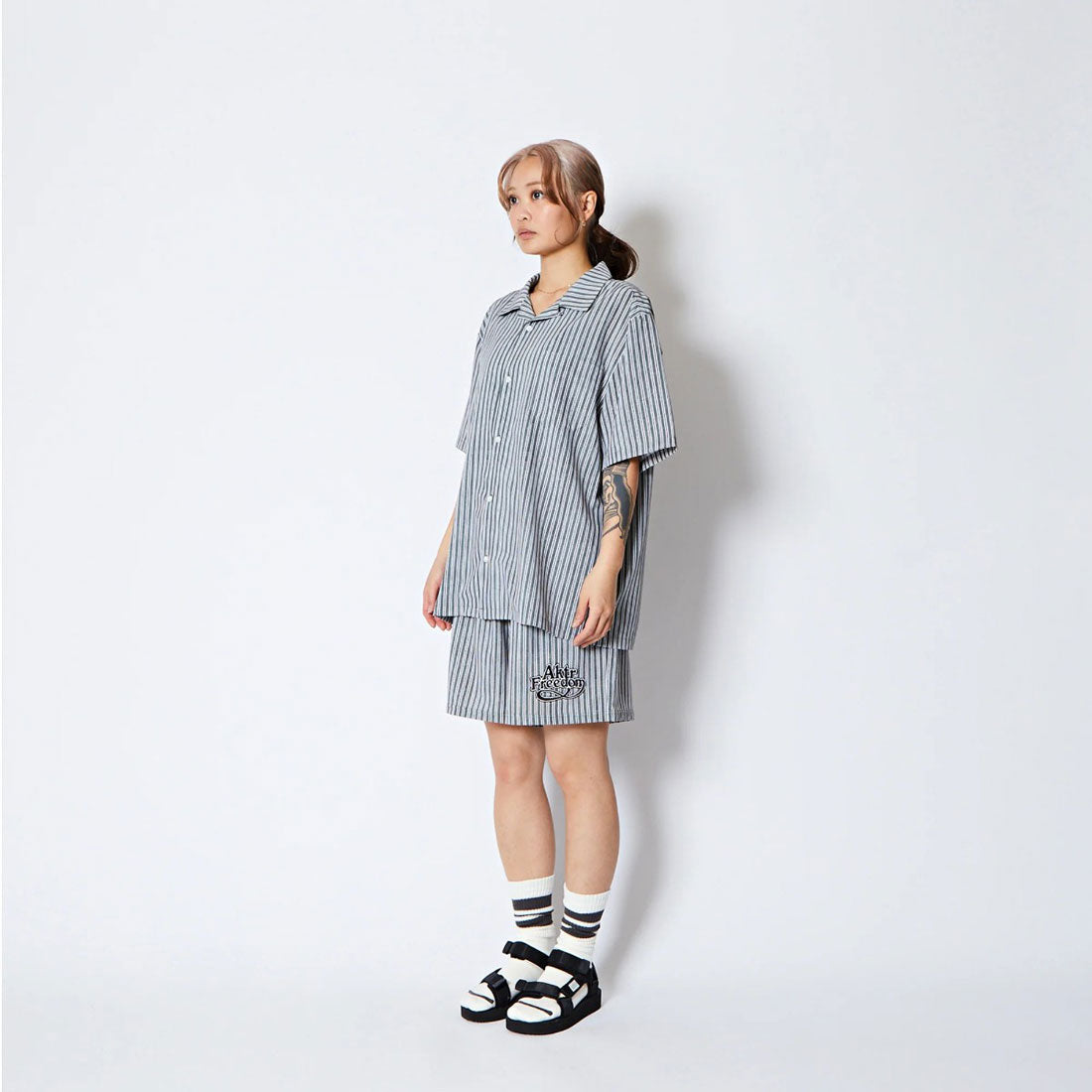 アクター AKTR フリーダム ストライプ シャツ（FREEDOM STRIPE SHIRTS） （GY） GY