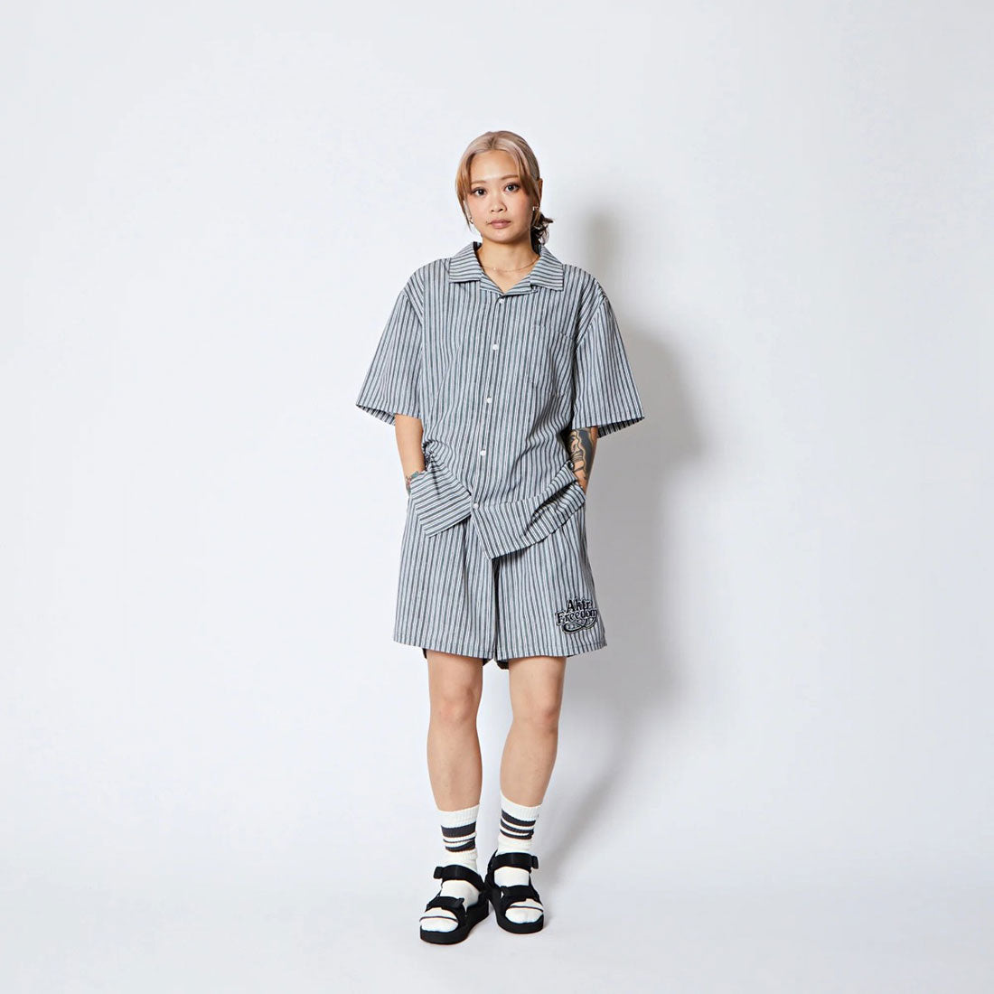 アクター AKTR フリーダム ストライプ シャツ（FREEDOM STRIPE SHIRTS） （GY） GY