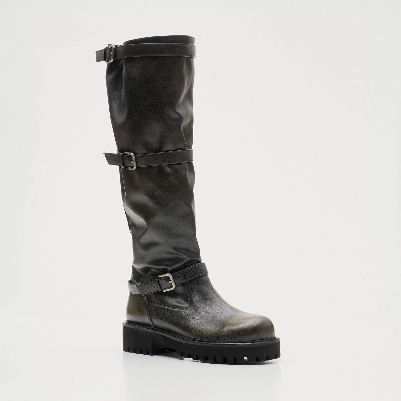 GRACIEUX ENGINEER BOOTS,VINTAGE BLACK