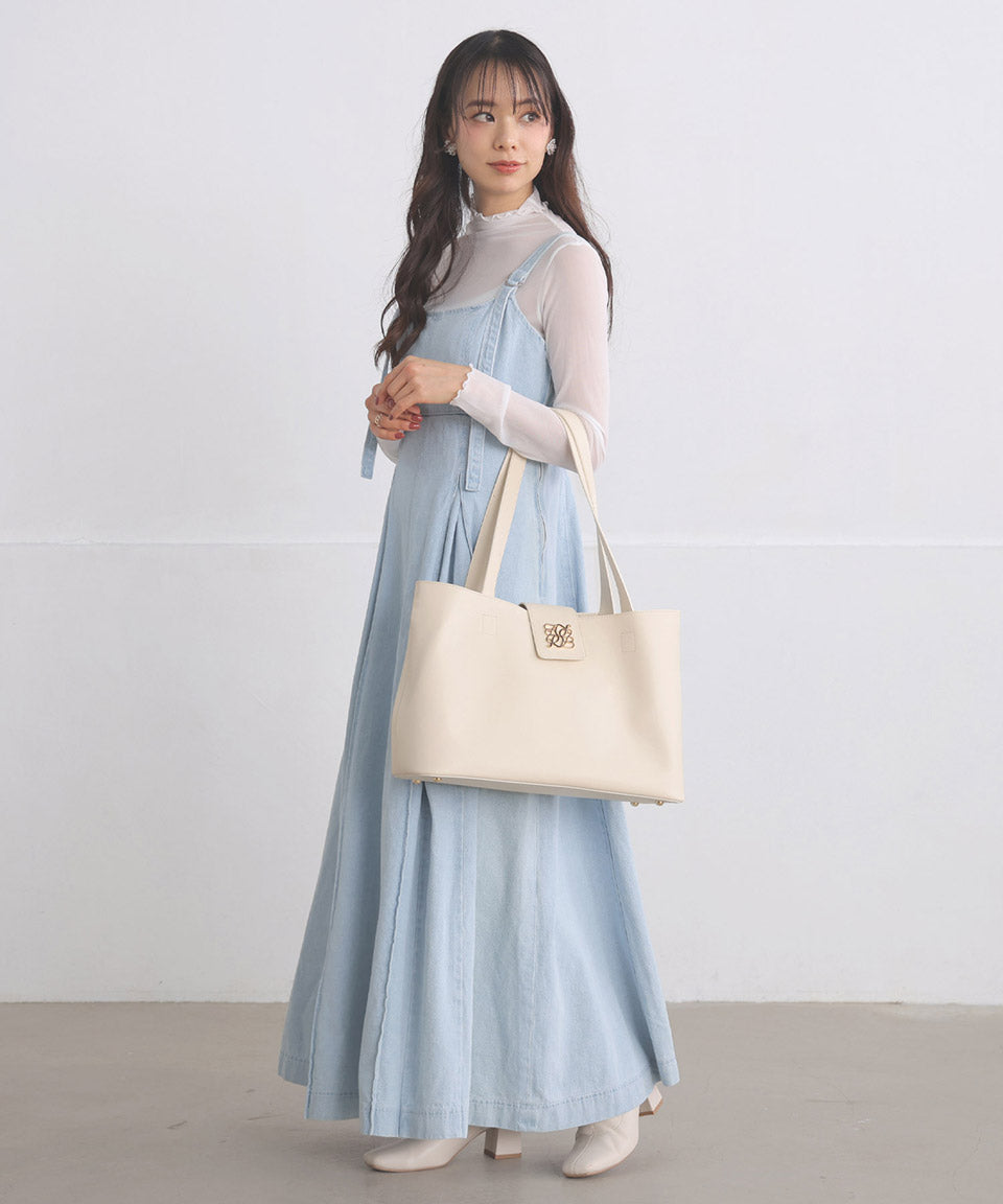 アルトローズ ALTROSE トートバッグ トート 大きめ 大きい 大容量 A4 手提げ 肩掛け 変形 2way （アイボリー） アイボリー