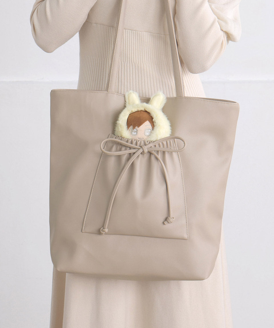 アルトローズ ALTROSE ポケット付き リボン A4 トート （グレージュ） グレージュ