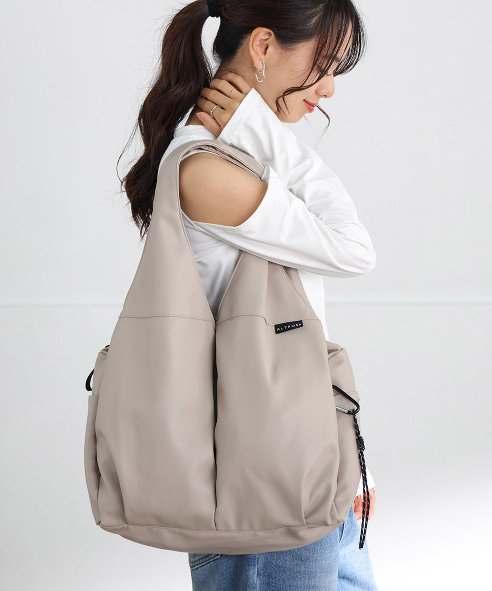 アルトローズ ALTROSE 【2種類の素材から選べる！】ナイロン 合成皮革 大きめ トートバッグ トート ティム トラベル マザーズバッグ カジュアル （合皮ベージュ） 合皮ベージュ