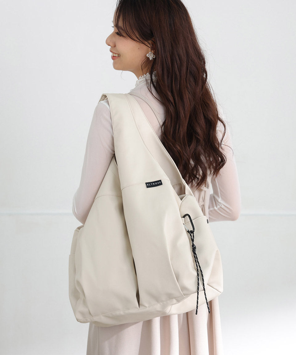 アルトローズ ALTROSE 【2種類の素材から選べる！】ナイロン 合成皮革 大きめ トートバッグ トート ティム トラベル マザーズバッグ カジュアル （合皮アイボリー） 合皮アイボリー