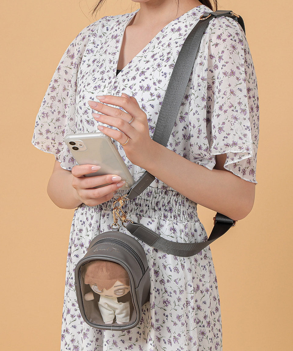 アルトローズ ALTROSE ぬいポーチ付き スマホショルダー スマホ ベルト ぬいポーチ ぬいバッグ ぬい ぬいぐるみ 収納 オタ活 推し活 推し （グレー） グレー