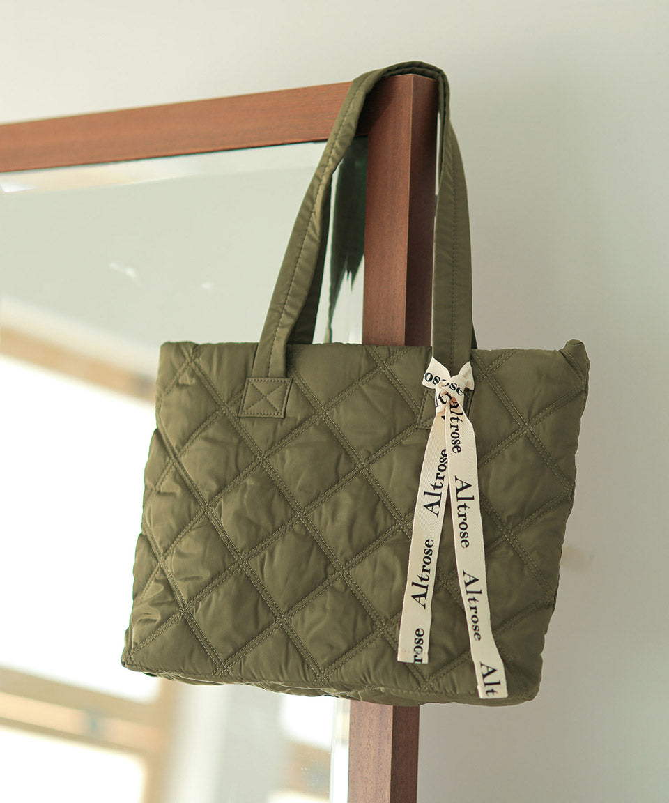 Altrose ALTROSE Tote Bag Tote Quilting Logo Ribbon Logo Ribbon A4 Commuting School Zipper Pocket Nylon