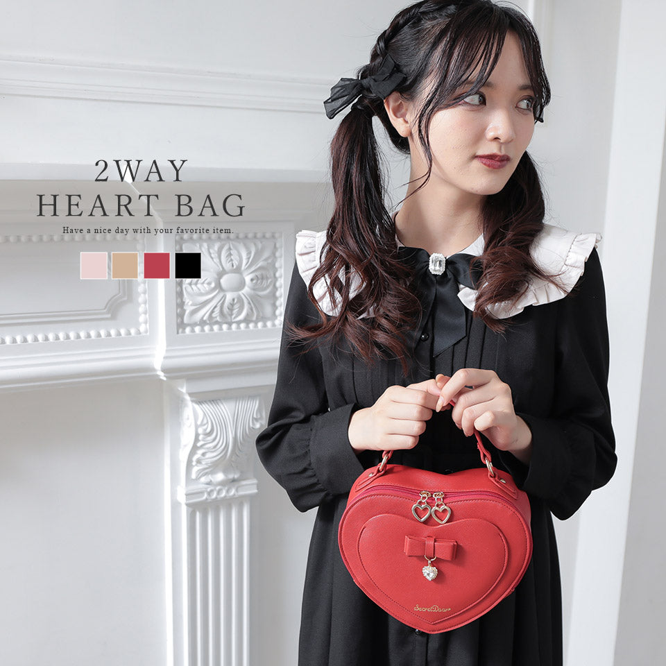 ALTROSE Heart Shoulder Bag Handbag Ribbon Bijou 2WAY Arabel