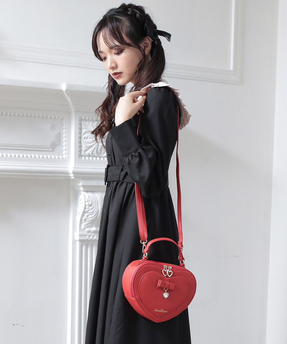 ALTROSE Heart Shoulder Bag Handbag Ribbon Bijou 2WAY Arabel
