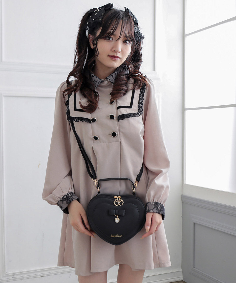 ALTROSE Heart Shoulder Bag Handbag Ribbon Bijou 2WAY Arabel