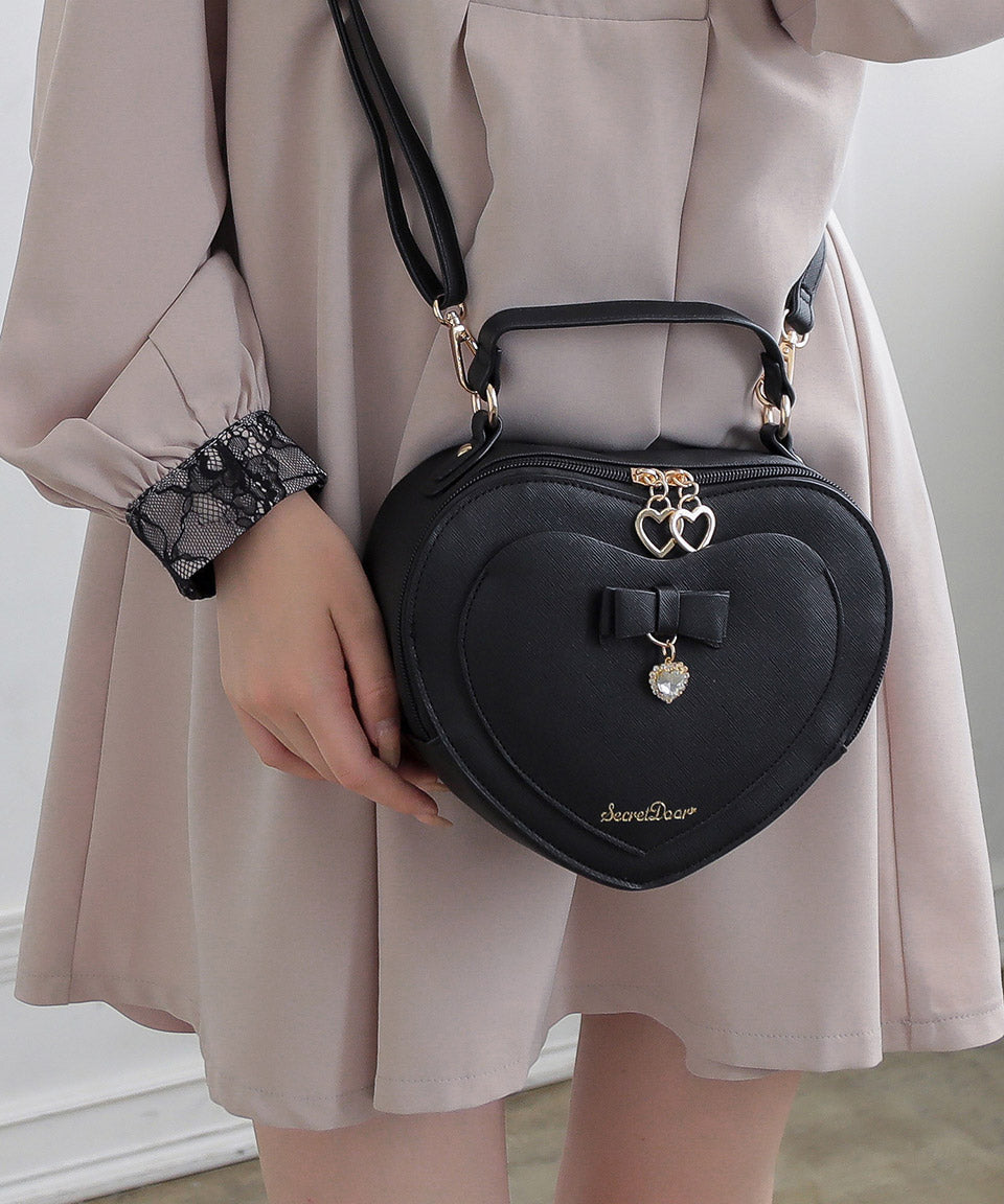 ALTROSE Heart Shoulder Bag Handbag Ribbon Bijou 2WAY Arabel