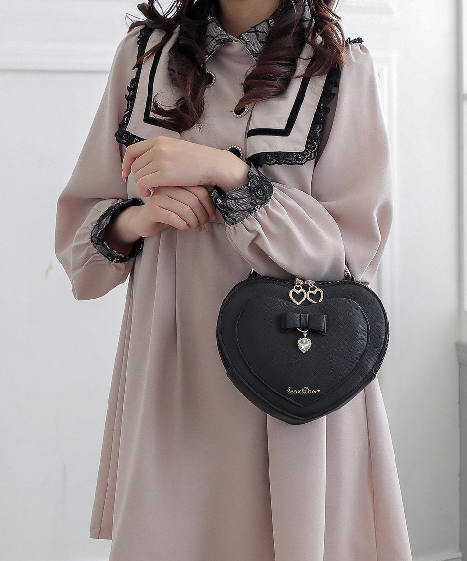 ALTROSE Heart Shoulder Bag Handbag Ribbon Bijou 2WAY Arabel