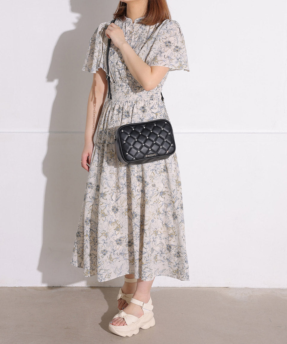 ALTROSE Shoulder Bag Shoulder Quilting Pearl Bijou Crossbody Diagonal Carry Mass Production Landmine Women's Bag Nuts