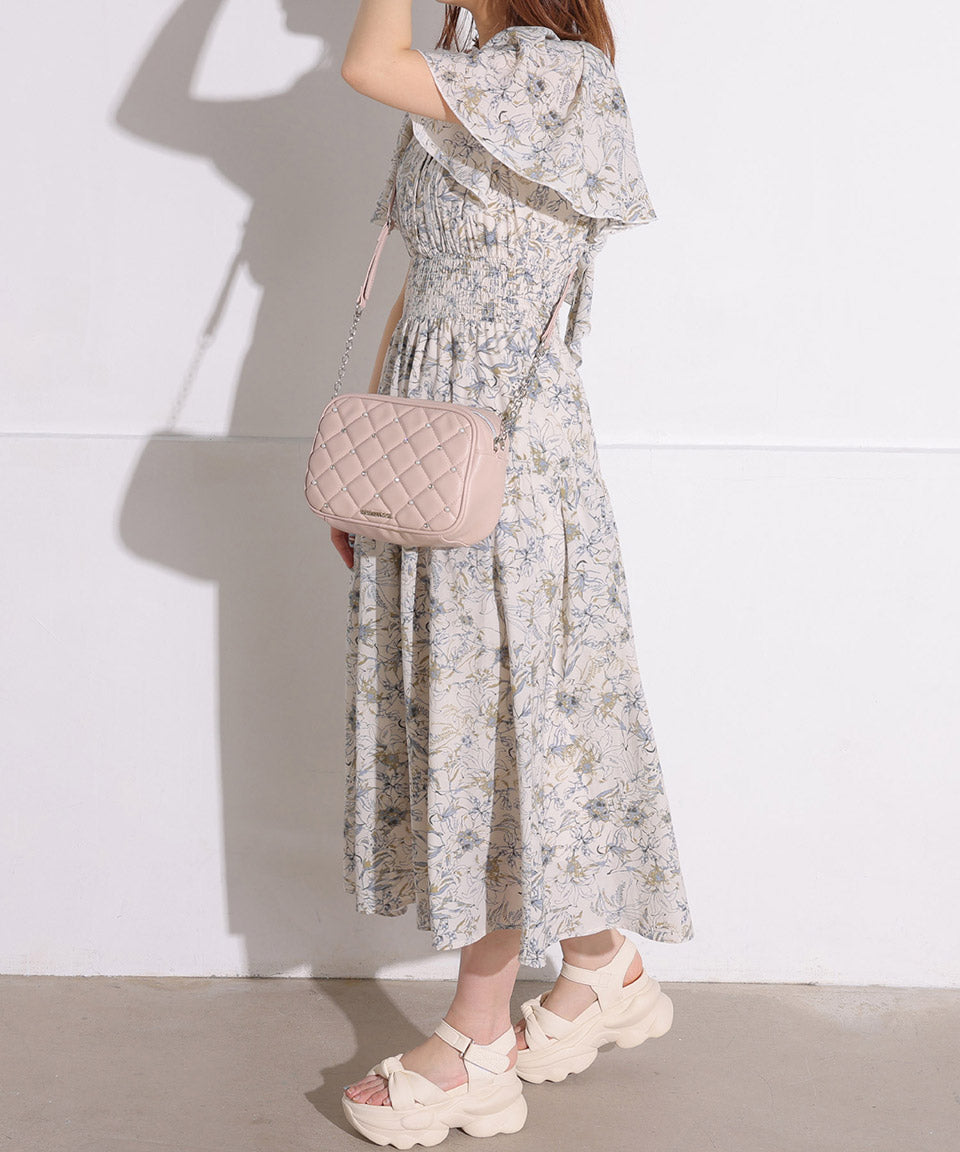 ALTROSE Shoulder Bag Shoulder Quilting Pearl Bijou Crossbody Diagonal Carry Mass Production Landmine Women's Bag Nuts