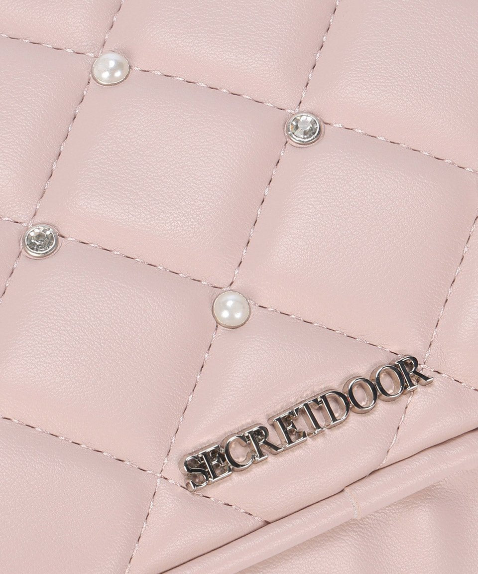 ALTROSE Shoulder Bag Shoulder Quilting Pearl Bijou Crossbody Diagonal Carry Mass Production Landmine Women's Bag Nuts