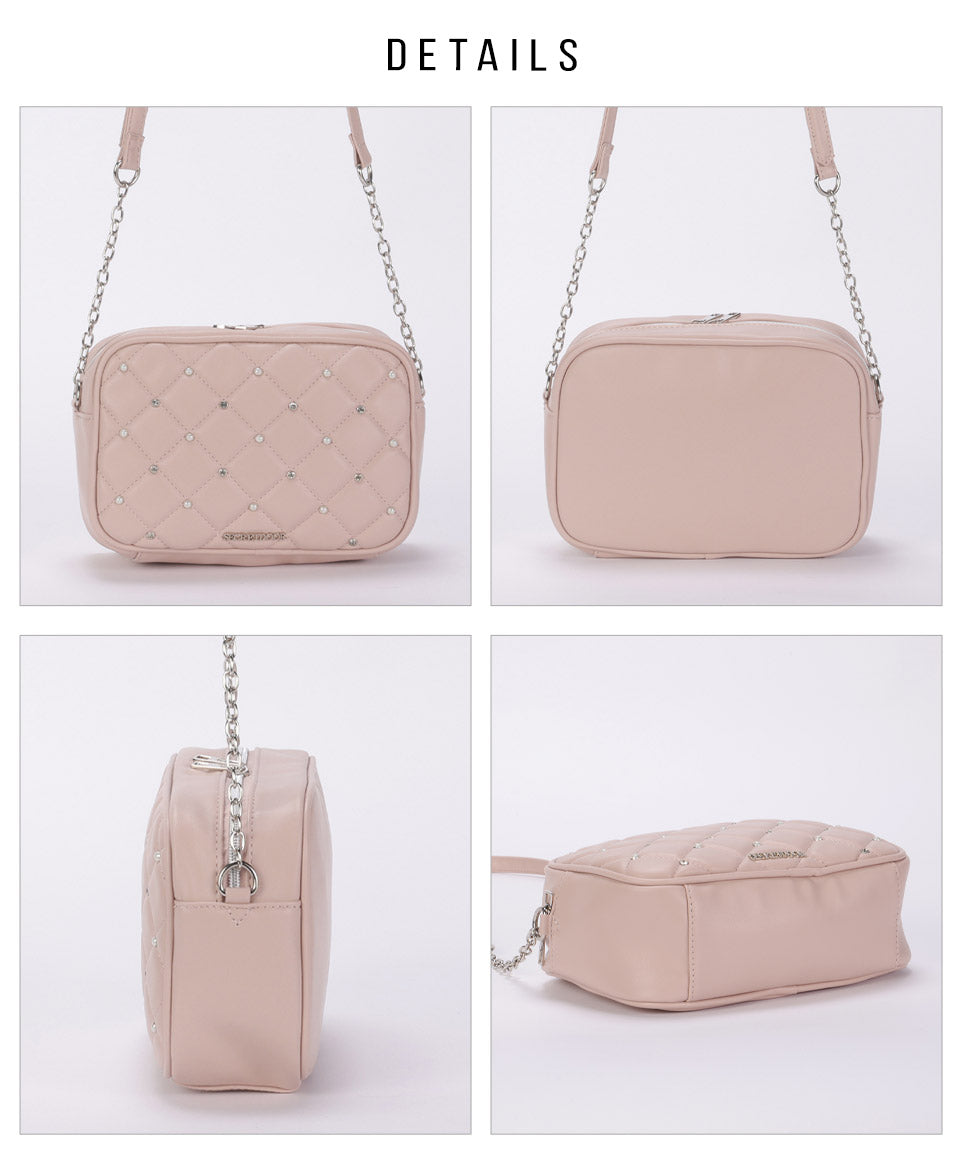 ALTROSE Shoulder Bag Shoulder Quilting Pearl Bijou Crossbody Diagonal Carry Mass Production Landmine Women's Bag Nuts