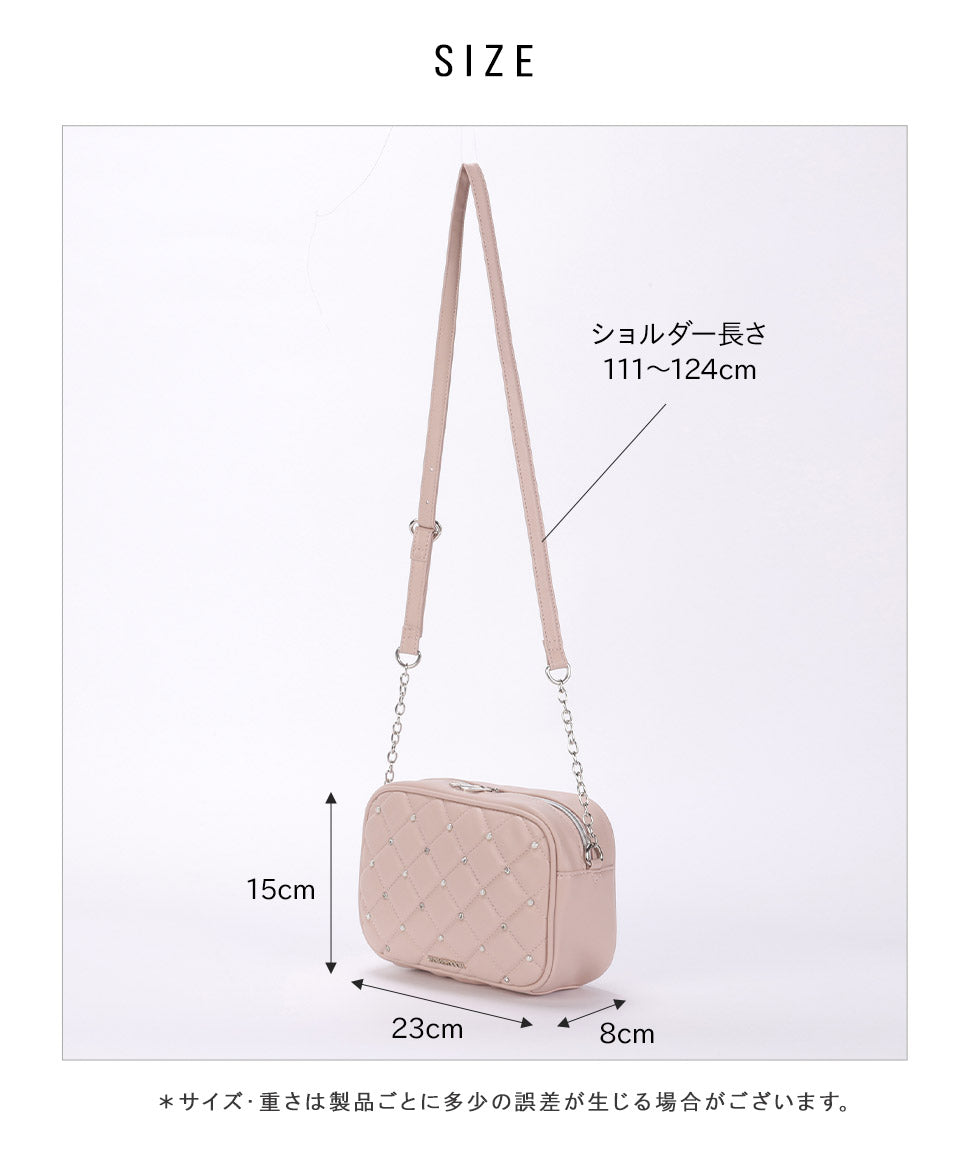 ALTROSE Shoulder Bag Shoulder Quilting Pearl Bijou Crossbody Diagonal Carry Mass Production Landmine Women's Bag Nuts
